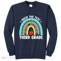 Rock The Test Day 3rd Grade Teacher Third Grade Testing Day Sweatshirt thumb 0