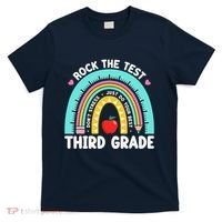 Rock The Test Day 3rd Grade Teacher Third Grade Testing Day T-Shirt thumb 0