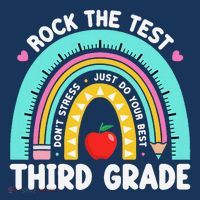 Rock The Test Day 3rd Grade Teacher Third Grade Testing Day Button thumb 1