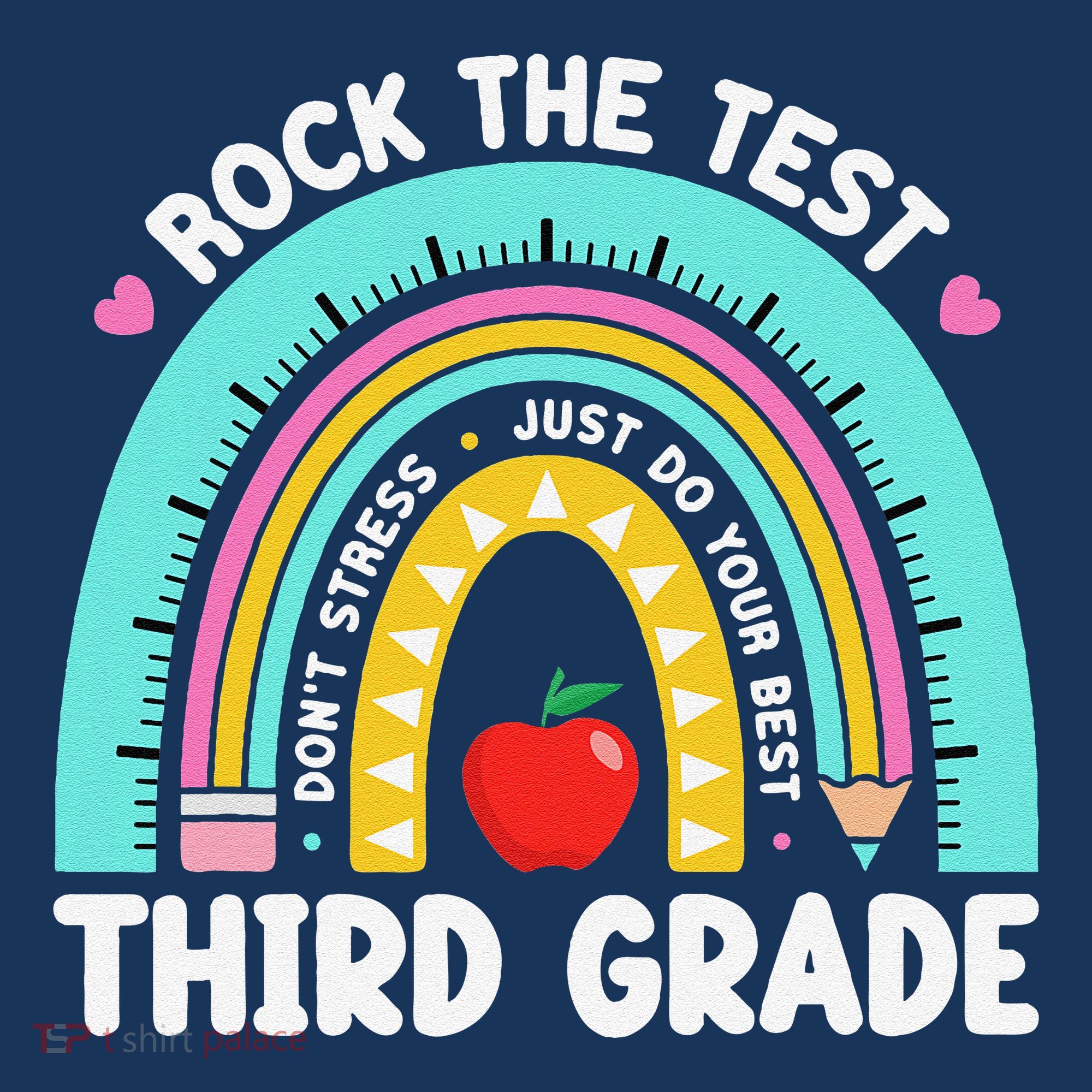 Rock The Test Day 3rd Grade Teacher Third Grade Testing Day Coaster