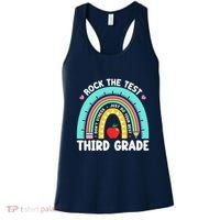 Rock The Test Day 3rd Grade Teacher Third Grade Testing Day Women's Tank Top thumb 0