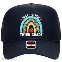 Rock The Test Day 3rd Grade Teacher Third Grade Testing Day Hat thumb 0