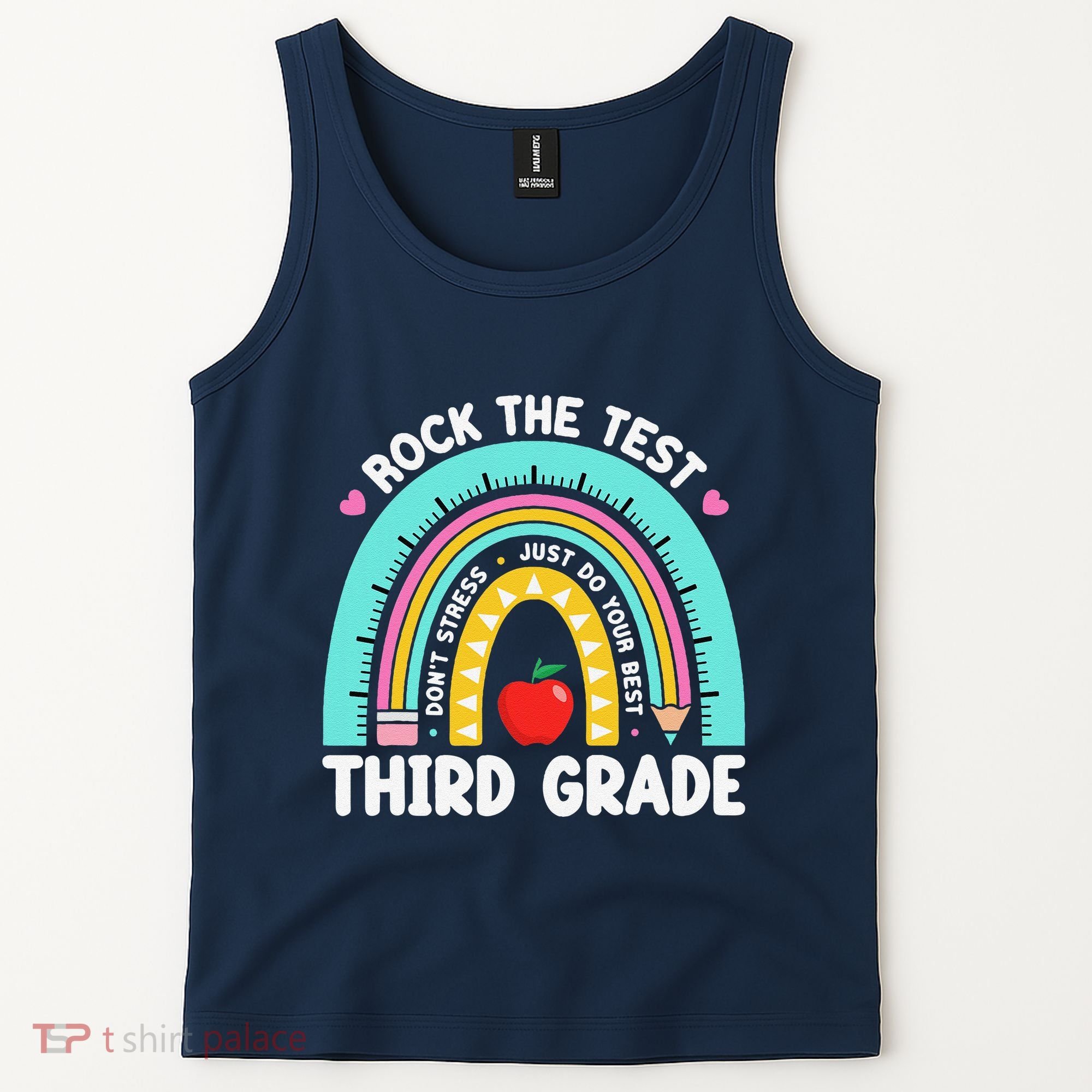 Rock The Test Day 3rd Grade Teacher Third Grade Testing Day Tank Top
