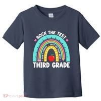 Rock The Test Day 3rd Grade Teacher Third Grade Testing Day Toddler T-Shirt thumb 0