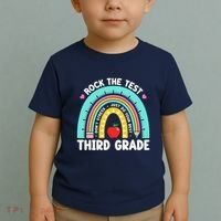 Rock The Test Day 3rd Grade Teacher Third Grade Testing Day Toddler T-Shirt thumb 2