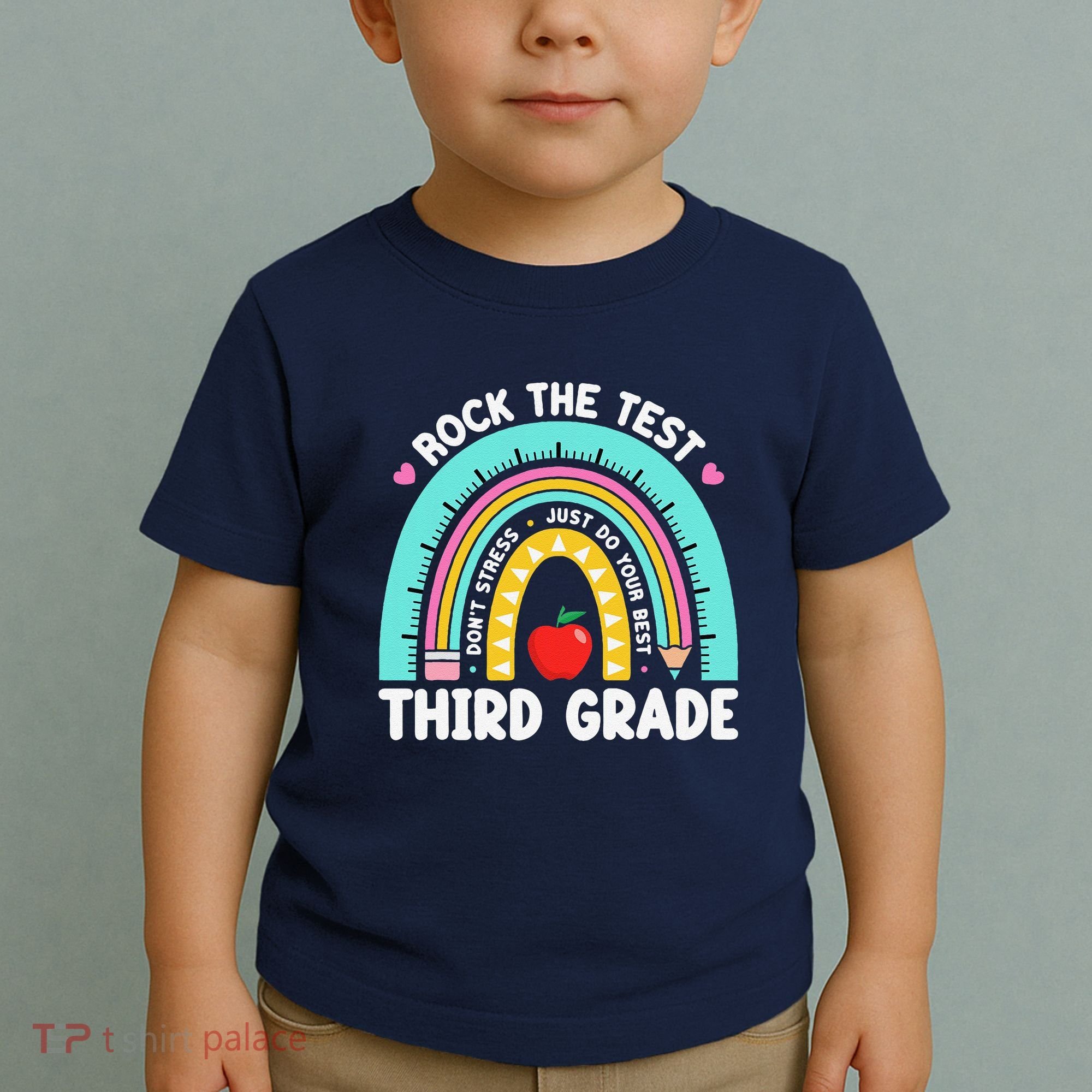 Rock The Test Day 3rd Grade Teacher Third Grade Testing Day Toddler T-Shirt