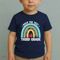 Rock The Test Day 3rd Grade Teacher Third Grade Testing Day Toddler T-Shirt thumb 2