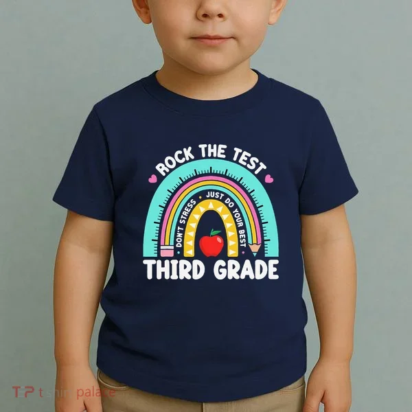 Rock The Test Day 3rd Grade Teacher Third Grade Testing Day Toddler T-Shirt