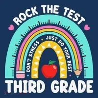 Rock The Test Day 3rd Grade Teacher Third Grade Testing Day Women's T-Shirt thumb 6