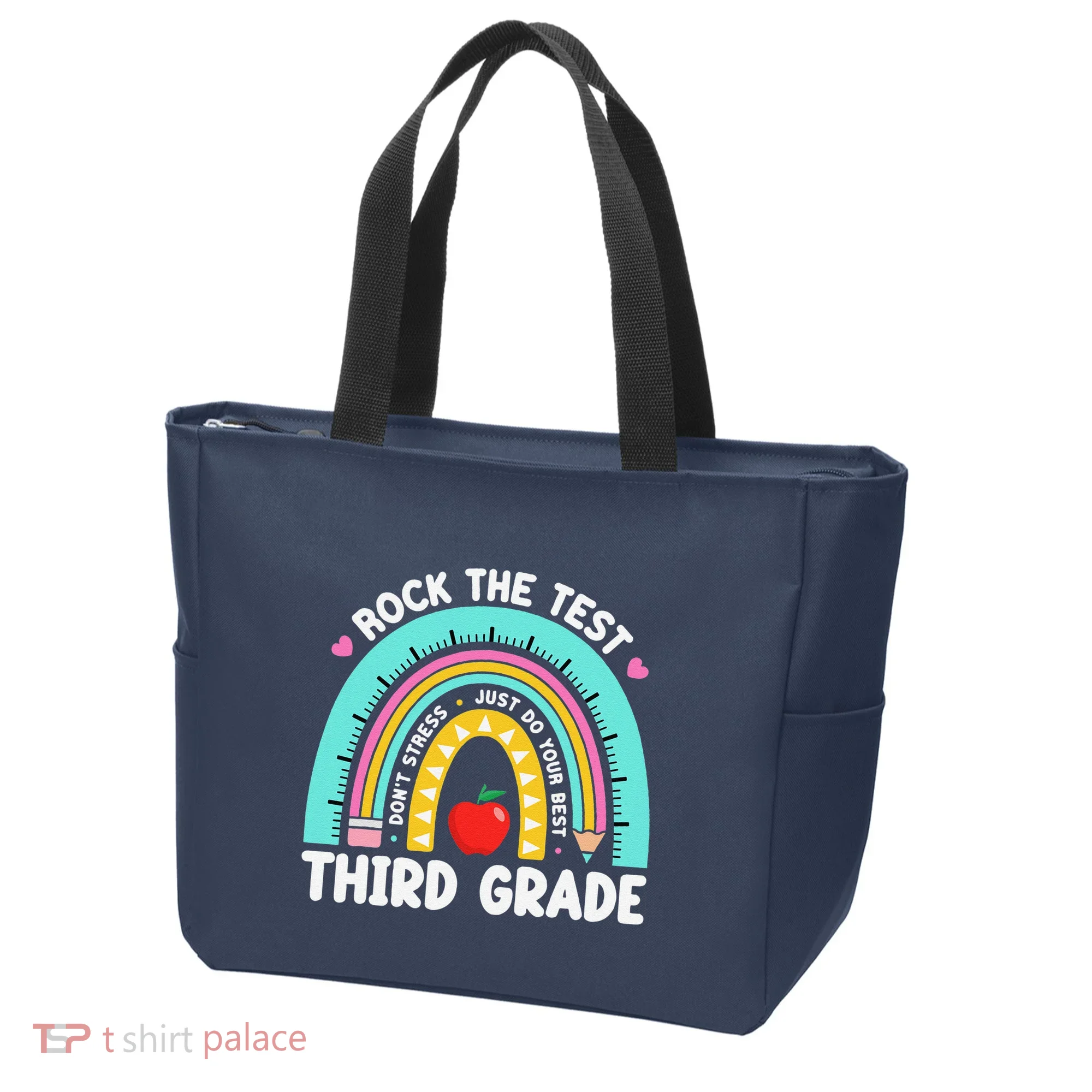 Rock The Test Day 3rd Grade Teacher Third Grade Testing Day Tote Bag