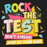 Rock The Test Day Motivational Retro Teachers Testing Day Beanie thumb 2