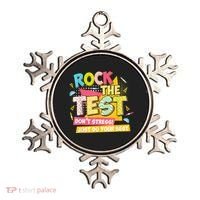Rock The Test Day Motivational Retro Teachers Testing Day Ornament thumb 0