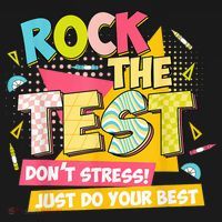 Rock The Test Day Motivational Retro Teachers Testing Day Ornament thumb 1