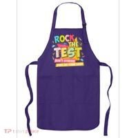 Rock The Test Day Motivational Retro Teachers Testing Day Apron thumb 0