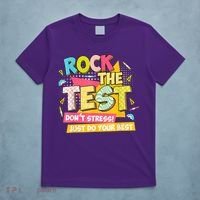 Rock The Test Day Motivational Retro Teachers Testing Day T-Shirt thumb 5