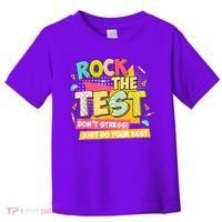 Rock The Test Day Motivational Retro Teachers Testing Day Toddler T-Shirt thumb 0