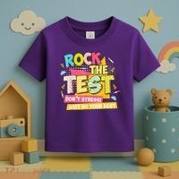 Rock The Test Day Motivational Retro Teachers Testing Day Toddler T-Shirt thumb 3