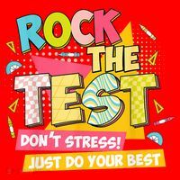 Rock The Test Day Motivational Retro Teachers Testing Day Santa Hat thumb 1