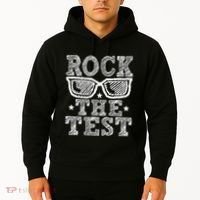 Rock The Test Testing Day Retro Motivational Teacher Hoodie thumb 2