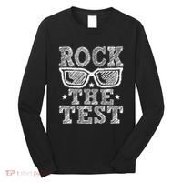 Rock The Test Testing Day Retro Motivational Teacher Long Sleeve Shirt thumb 0
