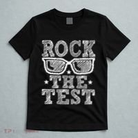 Rock The Test Testing Day Retro Motivational Teacher T-Shirt thumb 5