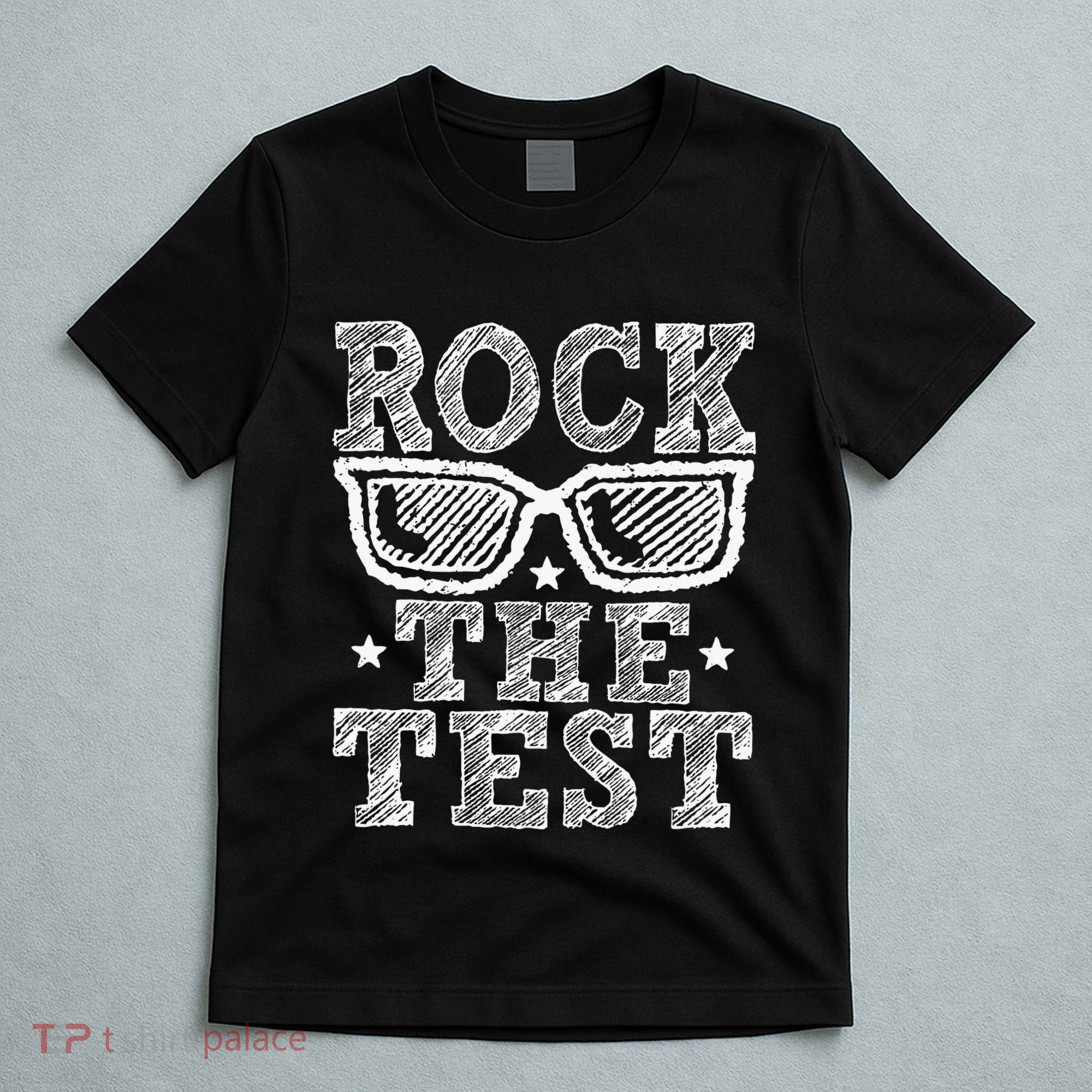 Rock The Test Testing Day Retro Motivational Teacher T-Shirt
