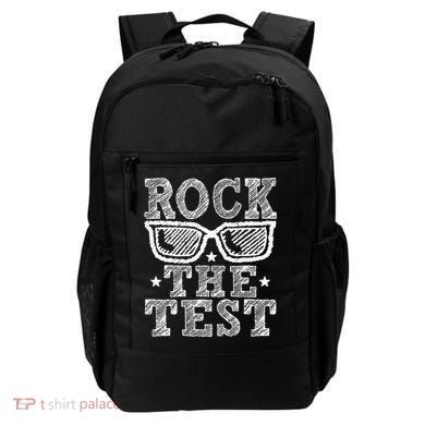 Rock The Test Testing Day Retro Motivational Teacher Backpack