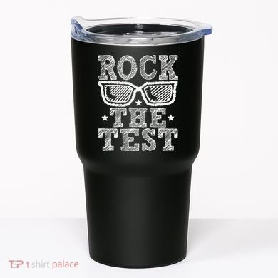 Rock The Test Testing Day Retro Motivational Teacher Tumbler