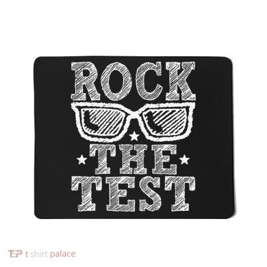 Rock The Test Testing Day Retro Motivational Teacher Mousepad