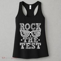 Rock The Test Testing Day Retro Motivational Teacher Women's Tank Top thumb 3