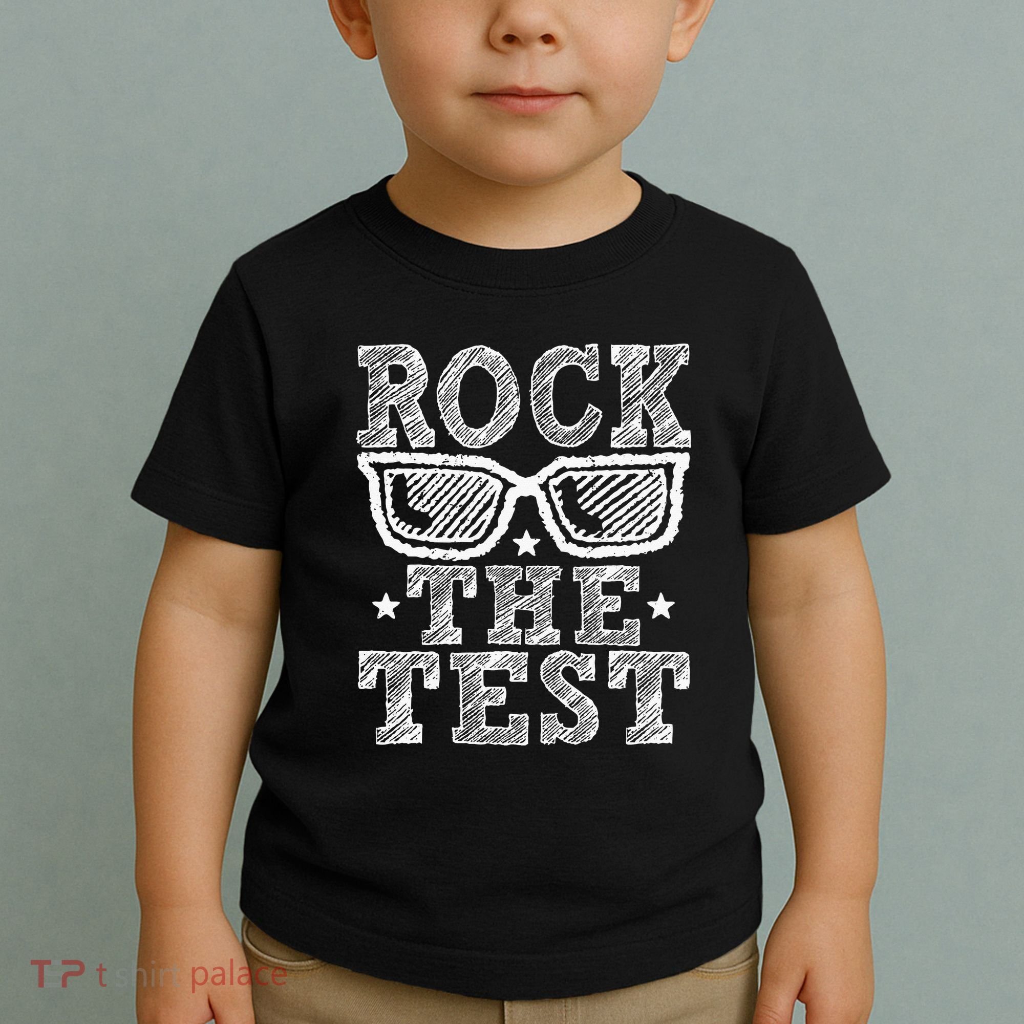 Rock The Test Testing Day Retro Motivational Teacher Toddler T-Shirt