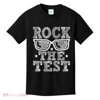 Rock The Test Testing Day Retro Motivational Teacher Kids T-Shirt thumb 0