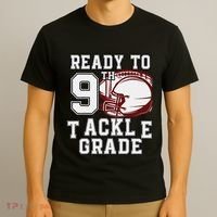 Ready To Tackle 9th Grade Back To School Football Colorful T-Shirt thumb 3