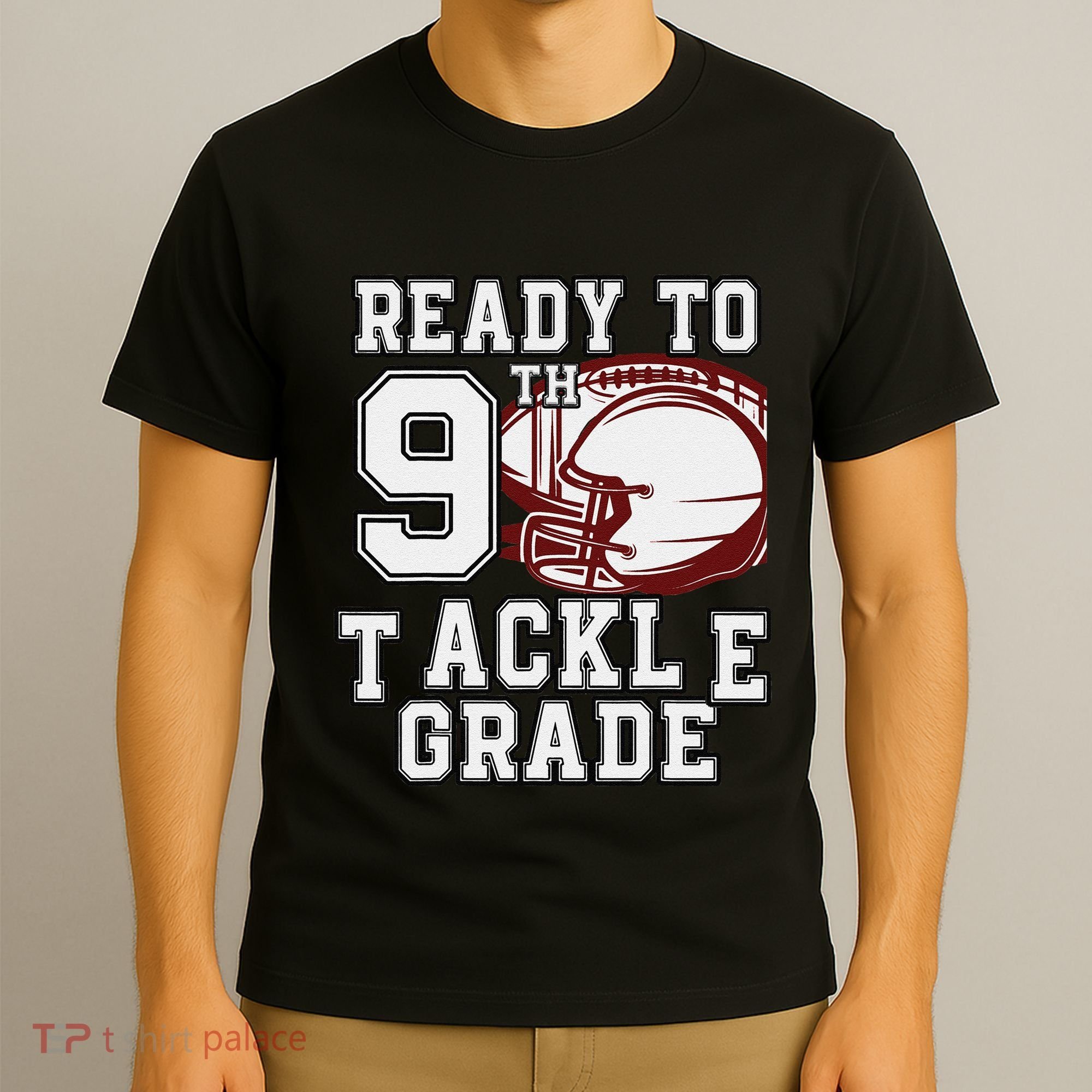Ready To Tackle 9th Grade Back To School Football Colorful T-Shirt