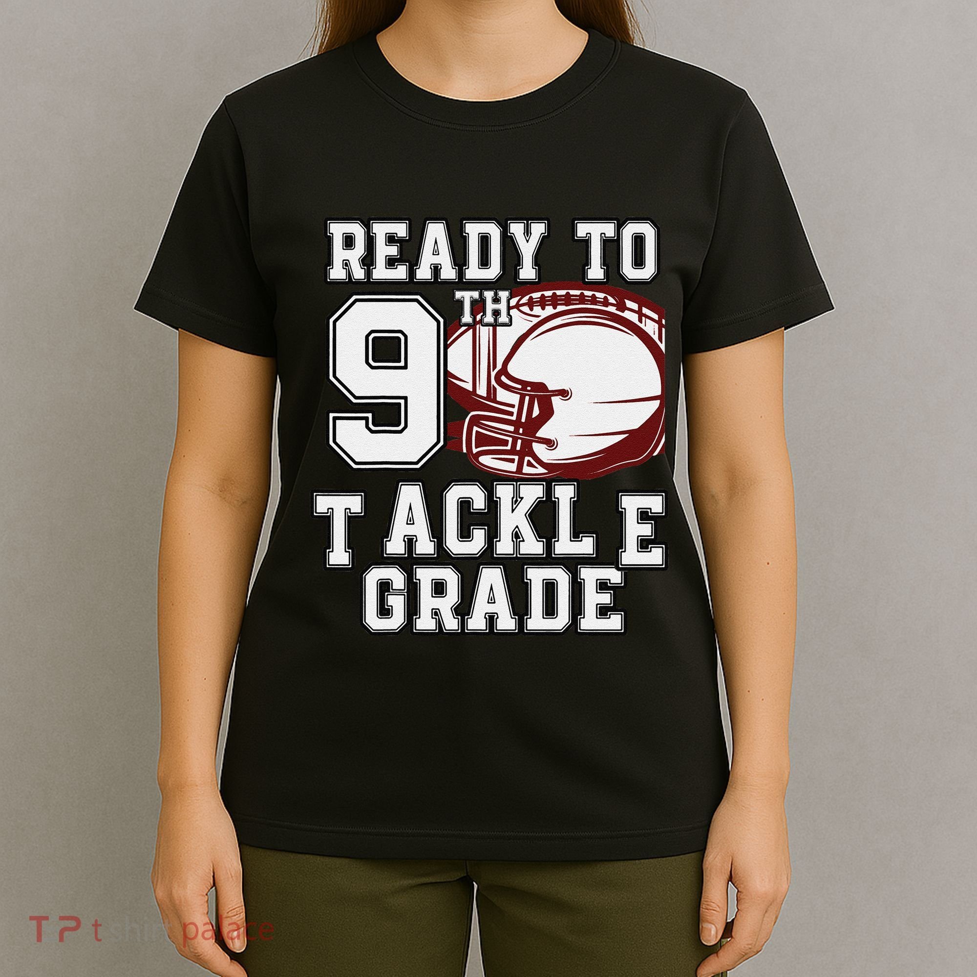 Ready To Tackle 9th Grade Back To School Football Colorful T-Shirt