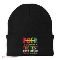 Rock The Test Don't Stress Just Do Your Best Teacher Beanie thumb 0