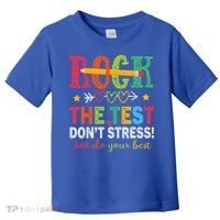 Rock The Test Don't Stress Just Do Your Best Teacher Toddler T-Shirt thumb 0