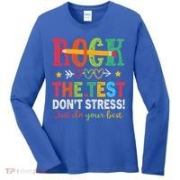 Rock The Test Don't Stress Just Do Your Best Teacher Women's Long Sleeve Shirt thumb 0