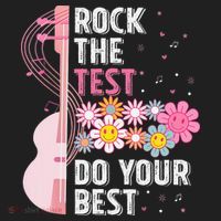 Rock The Test Do Your Best Testing Day Teachers Students Gift Women's Sweatshirt thumb 2