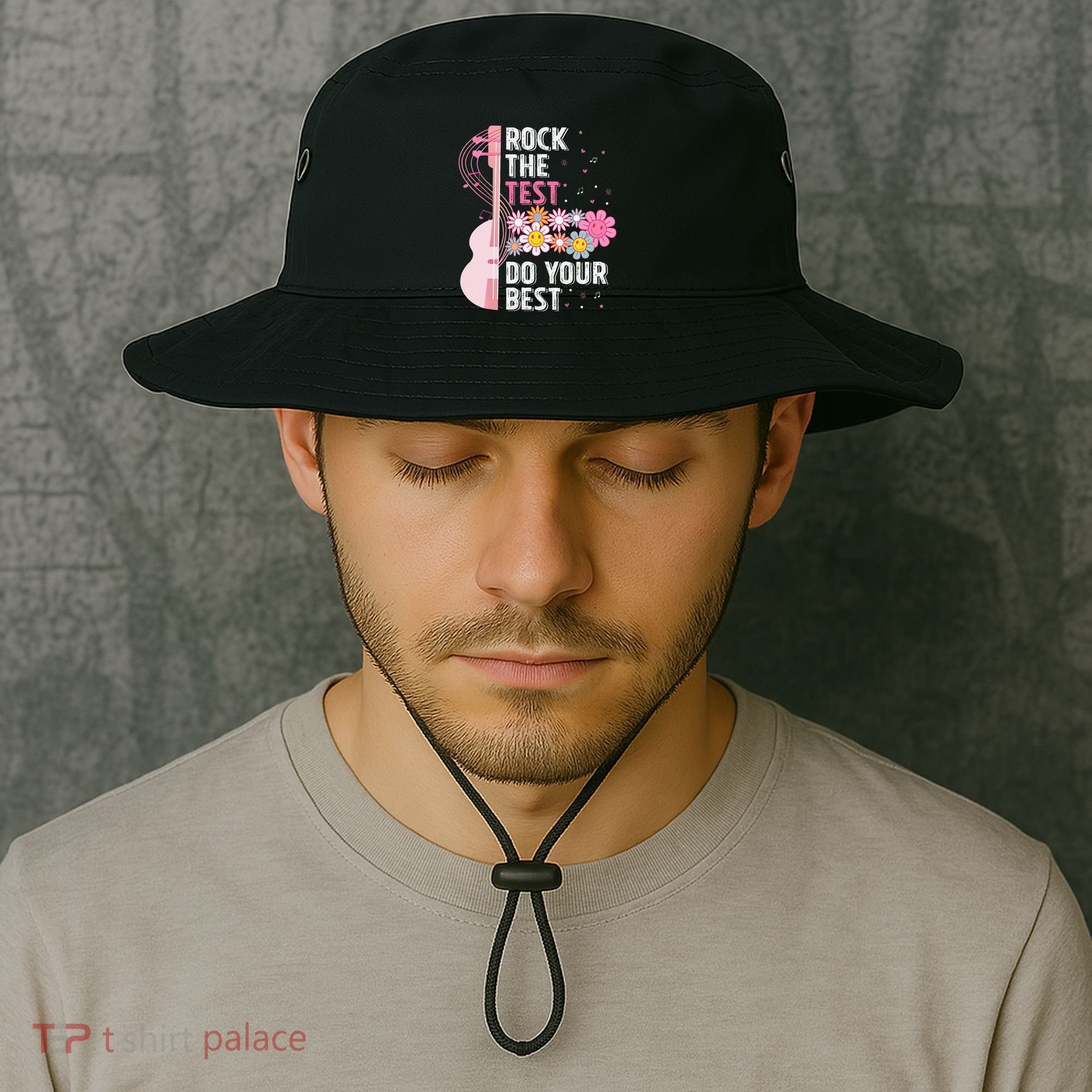 Rock The Test Do Your Best Testing Day Teachers Students Gift Bucket Hat