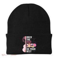 Rock The Test Do Your Best Testing Day Teachers Students Gift Beanie thumb 0