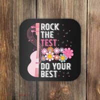 Rock The Test Do Your Best Testing Day Teachers Students Gift Coaster thumb 0