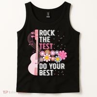 Rock The Test Do Your Best Testing Day Teachers Students Gift Tank Top thumb 2