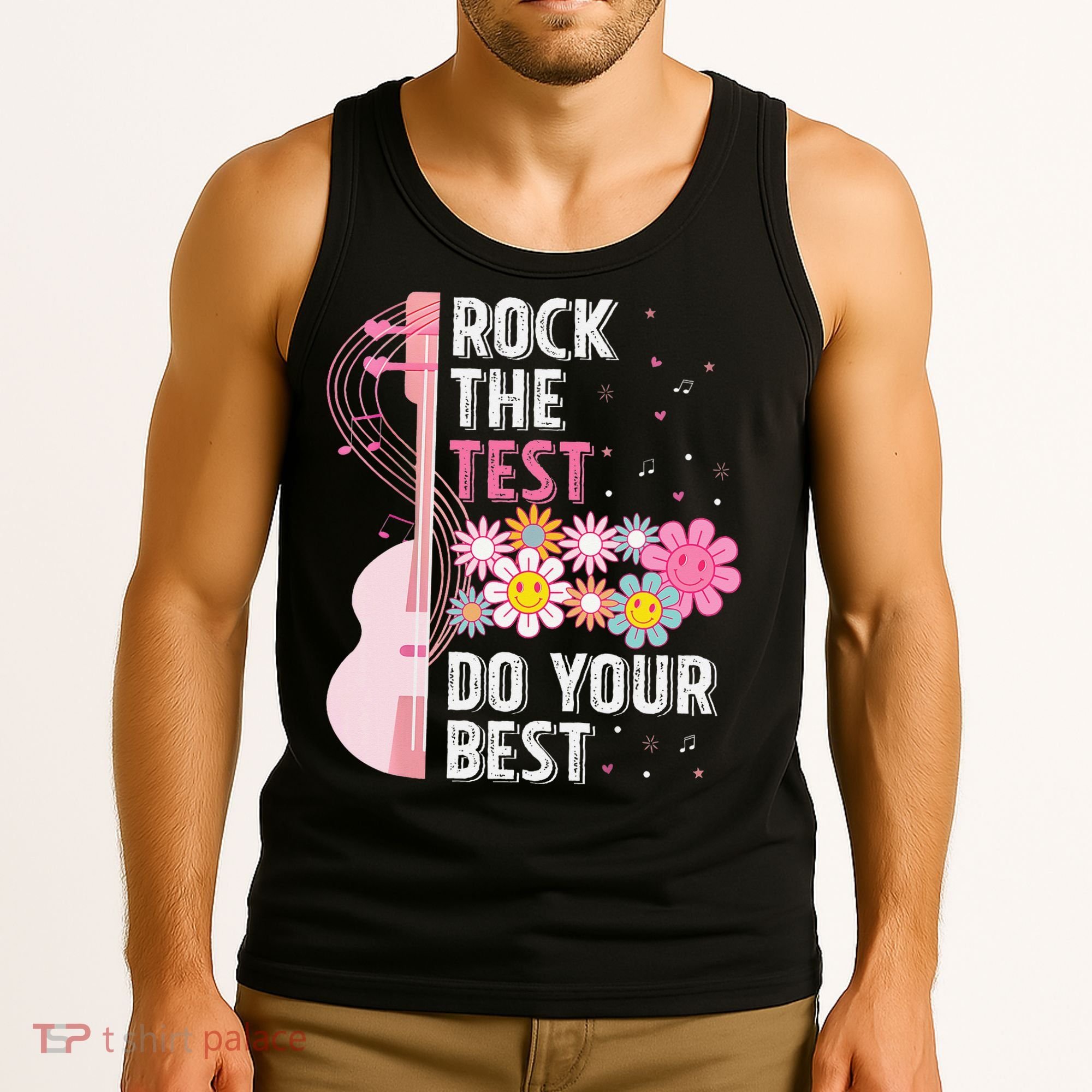 Rock The Test Do Your Best Testing Day Teachers Students Gift Tank Top