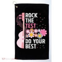 Rock The Test Do Your Best Testing Day Teachers Students Gift Golf Towel thumb 0