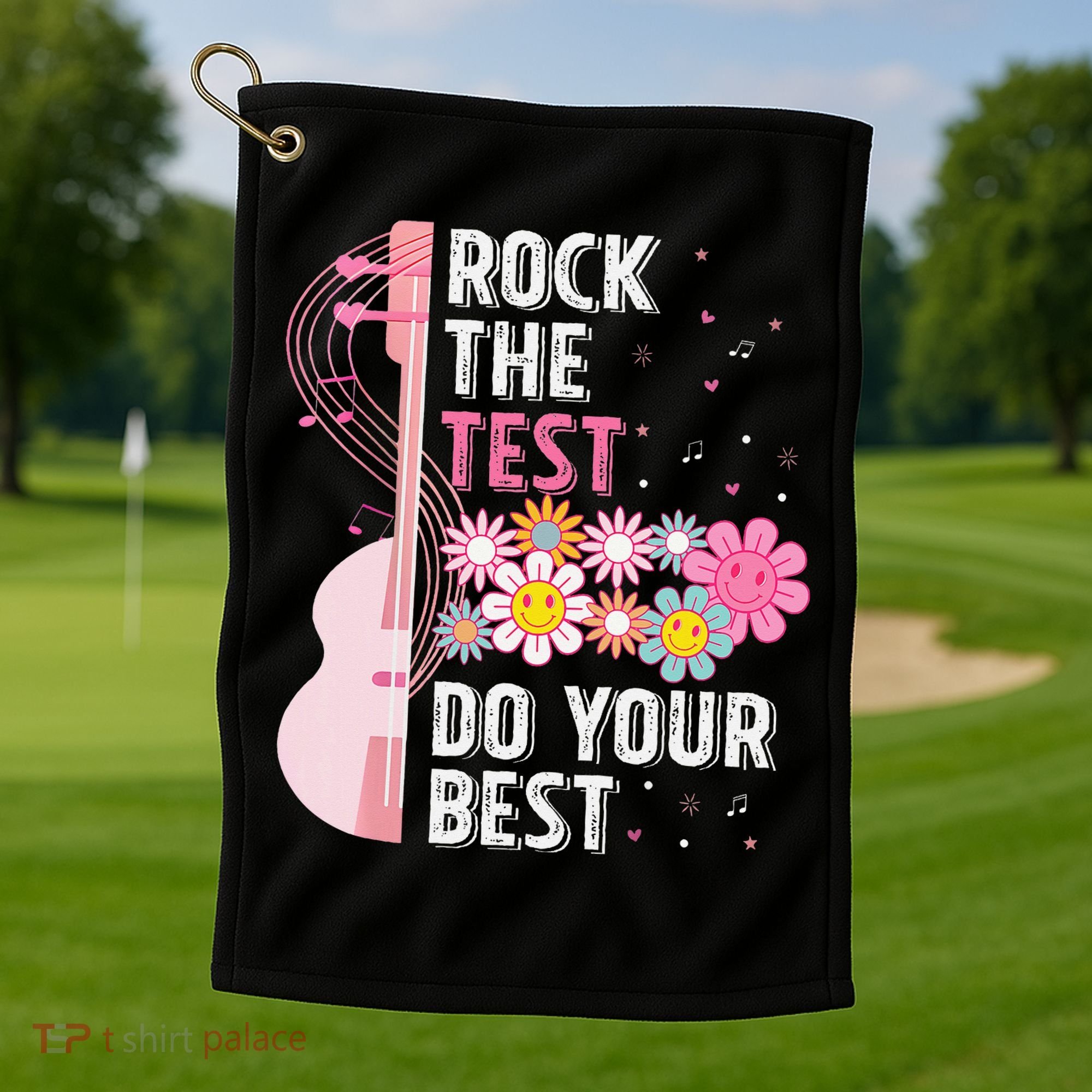 Rock The Test Do Your Best Testing Day Teachers Students Gift Golf Towel