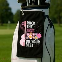 Rock The Test Do Your Best Testing Day Teachers Students Gift Golf Towel thumb 2