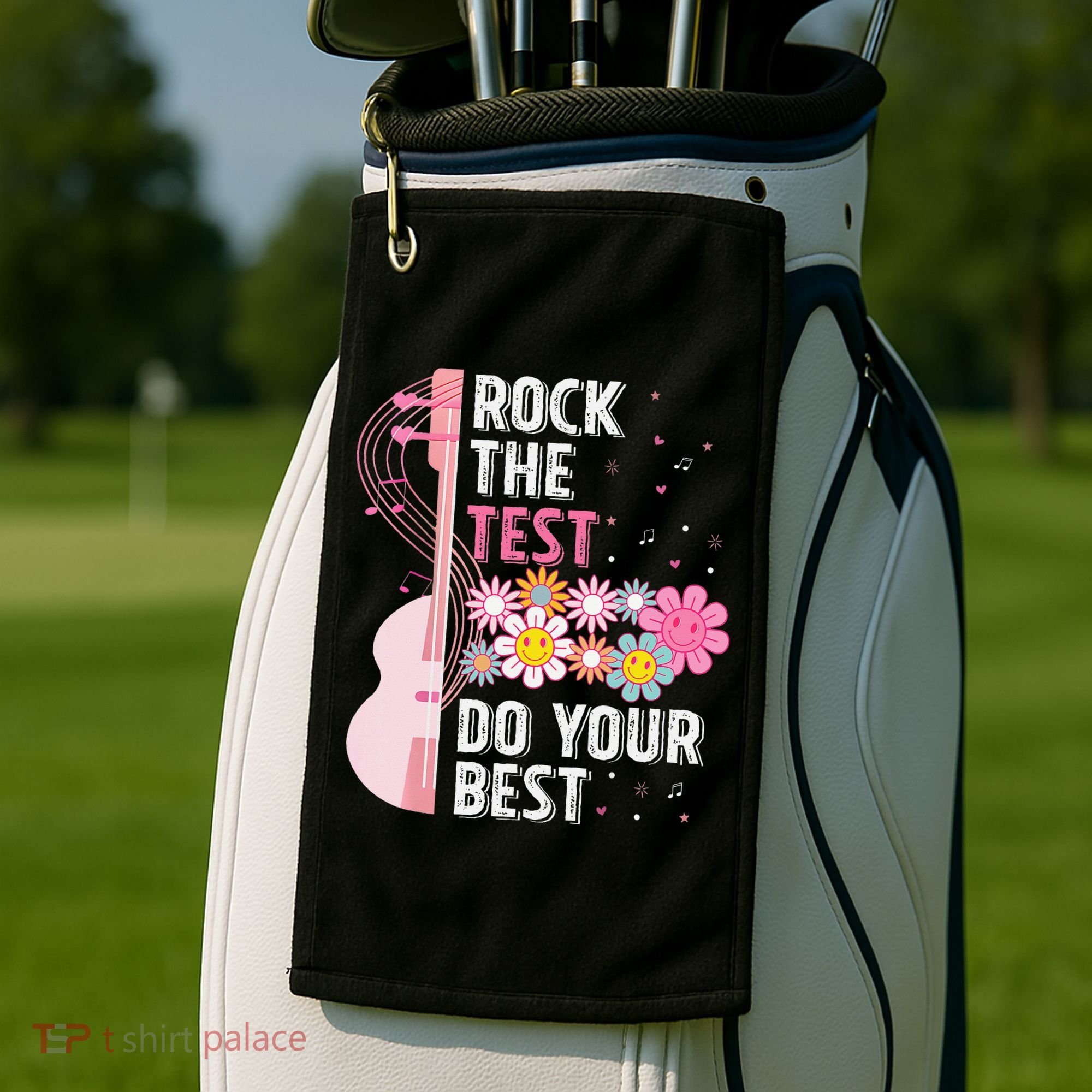 Rock The Test Do Your Best Testing Day Teachers Students Gift Golf Towel