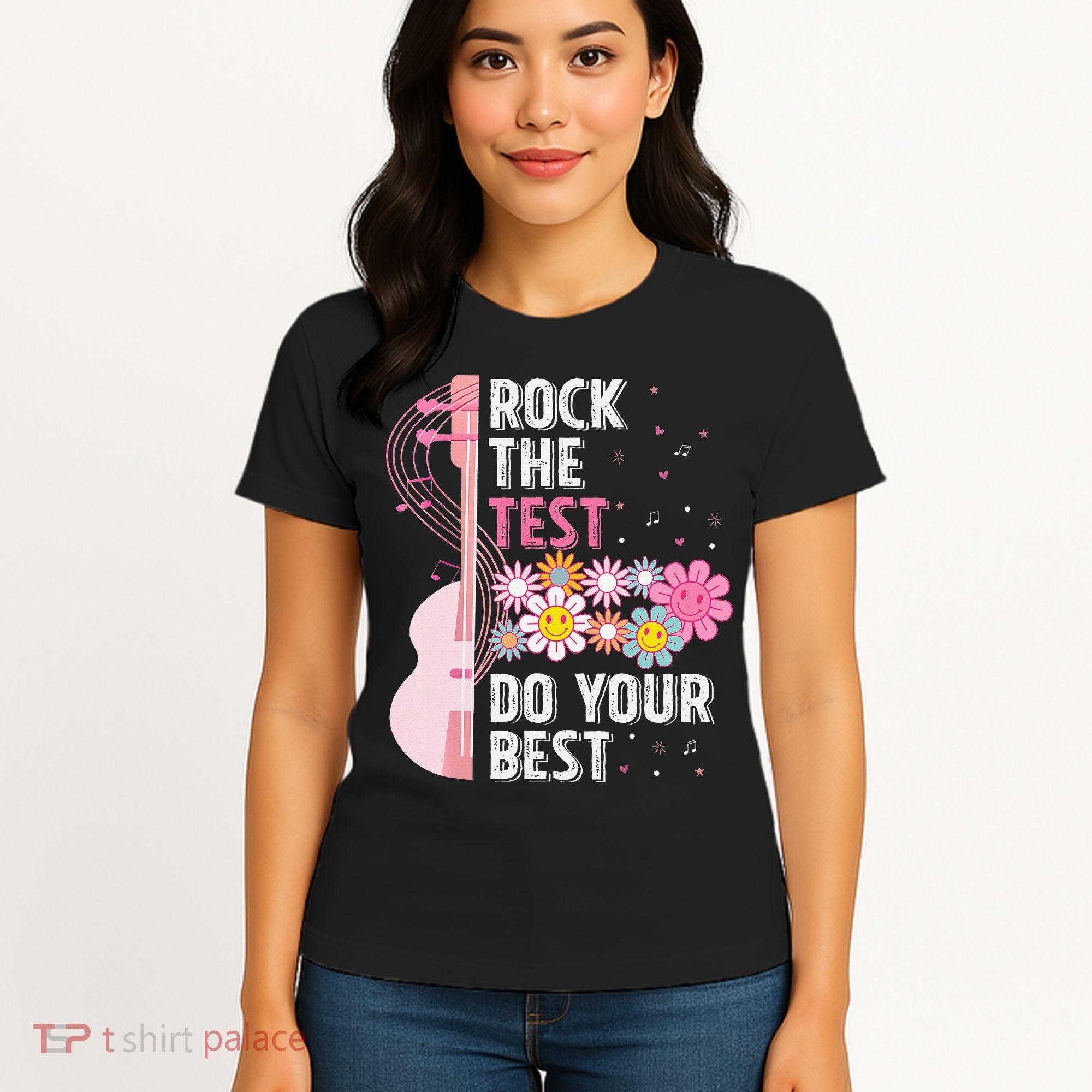 Rock The Test Do Your Best Testing Day Teachers Students Gift Women's T-Shirt