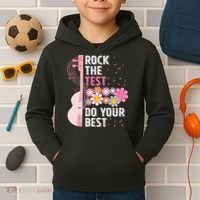 Rock The Test Do Your Best Testing Day Teachers Students Gift Kids Hoodie thumb 2
